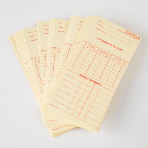1000 Weekly or 500 Monthly Clocking Cards
